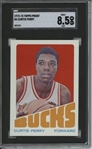 1972 Topps #4 Curtis Perry 9 card progressive proof.